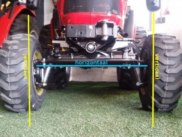 Vooraskeerring 4wd verticaal Kubota L/GL groot