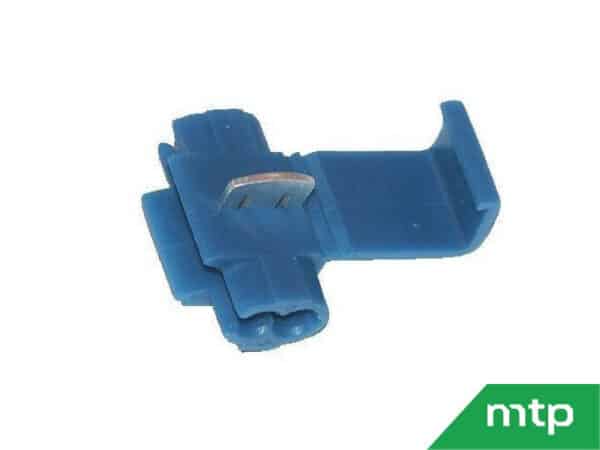 Set van 6 aftakklemmen blauw