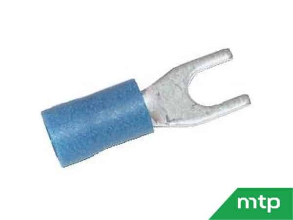Set van 6 vorkkabelschoenen blauw