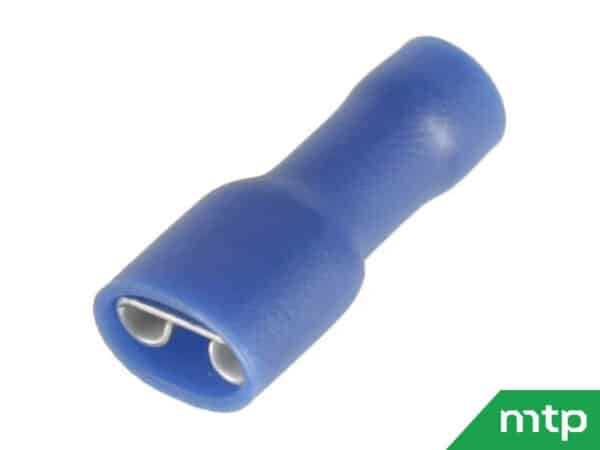 Set van 6 vlakstekkerhulzen geÃ¯soleerd