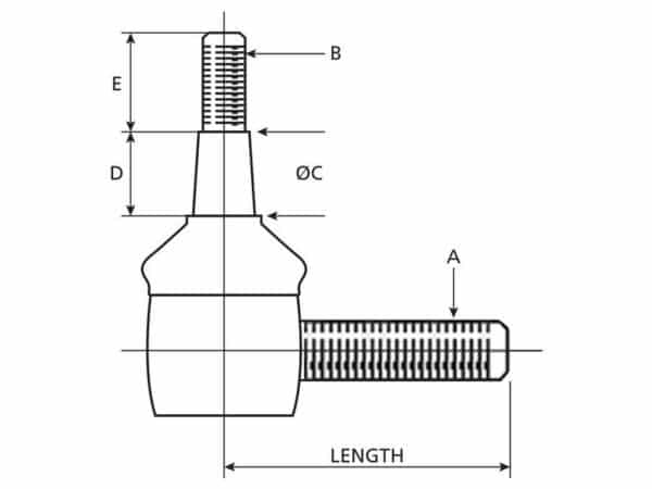 Stuurkogel Iseki TS - linkse draad - Image 2